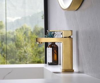 Смеситель для раковины Abber Daheim AF8210G Золото матовое — фото 2, Смесители для раковины