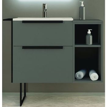 Тумба под раковину Cezares Urban 60 55157 подвесная Grigio opaco без ножки и боковой полки — фото 1, Тумбы под раковину