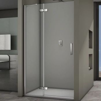 Душевая дверь Veconi Vianno VN-64 120 VN64-120-01-19C3 профиль Хром стекло прозрачное — фото 1, Распашные душевые двери