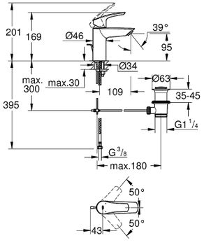 Смеситель для раковины Grohe ESM 33265003 Хром — фото 7, Смесители для раковины