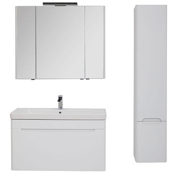 Тумба под раковину Aquanet София 105 199870 подвесная Белый глянец 199870 — фото 4, Тумбы под раковину