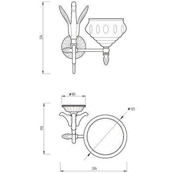 Мыльница Migliore Luxor 26116 Золото — фото 3, Мыльницы