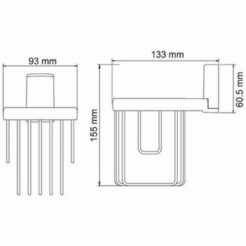 Держатель освежителя воздуха WasserKRAFT Leine K-5045 Хром — фото 3, Держатели освежителя воздуха