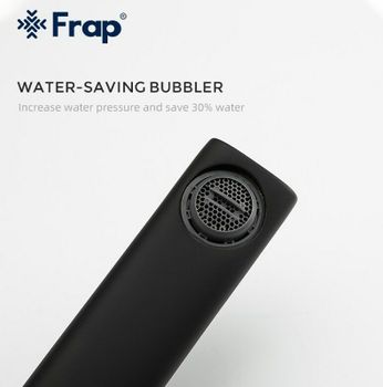 Смеситель для раковины Frap H67-6 F1067-6 Черный матовый — фото 8, Смесители для раковины