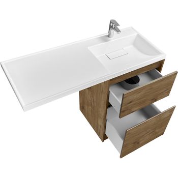 Тумба под раковину Aquaton Лондри 120 1A266901LHDR0 Дуб Рустикальный без фасада — фото 6, Тумбы под раковину