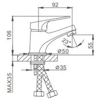 Смеситель для раковины Frap H13 F1013 Хром — фото 4, Смесители для раковины