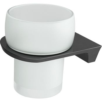 Стакан для зубных щеток WasserKRAFT Wiese K-8928 Оружейная сталь — фото 1, Стаканы для зубных щеток