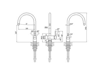 Смеситель для кухни Paulmark Heller He213218-GM Вороненая сталь — фото 3, Смесители для кухни