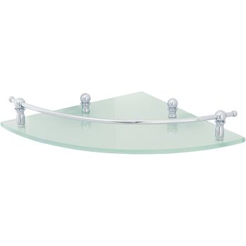 Стеклянная полка Veragio Gialetta VR.GIL-6417.CR угловая Хром — фото 1, Полки для ванной и душа