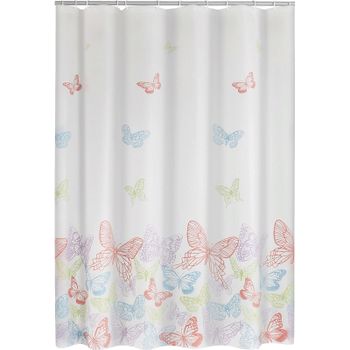 Штора для ванны Ridder Papillon 180х200 3104300 полупрозрачная цветная — фото 1, Шторы для ванной