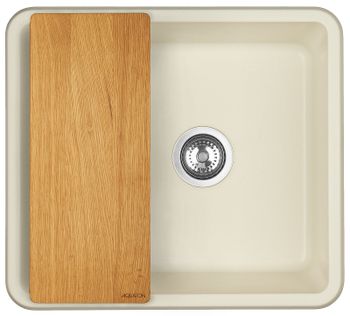 Кухонная мойка Aquaton Беллис 57 1A724932BS240 Жемчуг — фото 3, Кухонные мойки