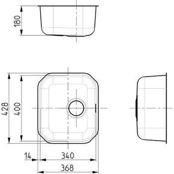 Кухонная мойка Alveus Variant 40 Monarch Copper 340x400x180 1113586 Медь — фото 5, Кухонные мойки