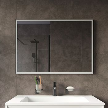 Зеркало Iddis Slide 100 SLI1000i98 с подсветкой с подогревом Черное c сенсорным выключателем и диммером — фото 9, Зеркала в ванную комнату