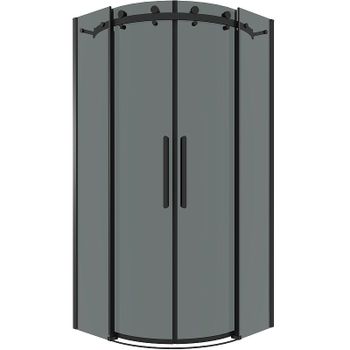 Душевой уголок Grossman Classic 90х90 301.K33.04.9090.21.10 профиль Черный матовый стекло тонированное — фото 1, Душевые уголки четверть круга