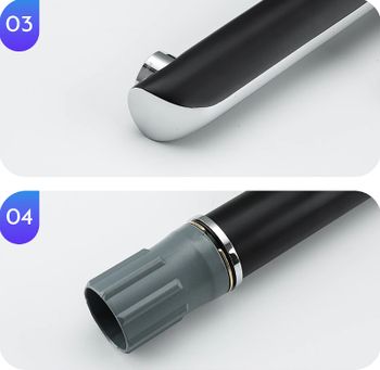 Смеситель для раковины Gappo G03-6 G1003-16 Черный матовый Хром — фото 3, Смесители для раковины