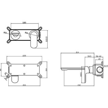 Смеситель для раковины Agger Gorgeous A0272244 Черный матовый — фото 10, Смесители для раковины