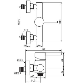 Смеситель для душа Damixa Scandinavian Pure 362000300 Черный матовый — фото 4, Смеситель для душа