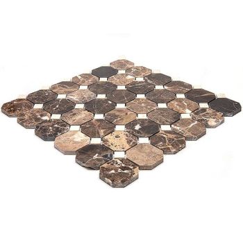 Каменная мозаика Natural Octagon 7M022+7M030-BP 30,5x30,5 см — фото 3, Мозаика