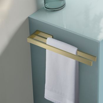 Полотенцедержатель Timo Petruma 15252/17 двойной Золото матовое — фото 4, Полотенцедержатели