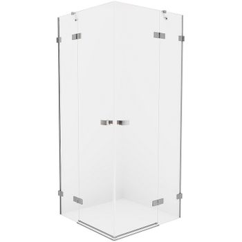 Душевой уголок New Trendy Avexa Chrome 100х120 EXK-1529 профиль Хром стекло прозрачное — фото 1, Прямоугольные душевые уголки