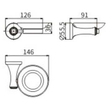 Мыльница CeramaLux Valencia 88504G Золото — фото 2, Мыльницы