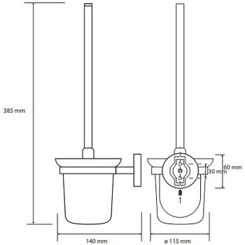 Ершик для унитаза Bemeta Alfa 102413012 Хром — фото 2, Ершики для унитаза