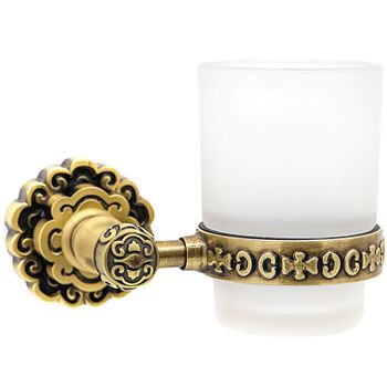 Стакан для зубных щеток Milacio Villena MC.903.BR бронза / настенный / латунь и стекло — фото 1, Стаканы для зубных щеток