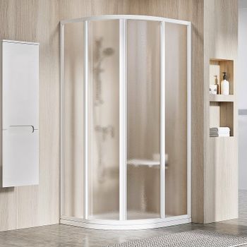 Душевой уголок Ravak Supernova SKCP4-90 90x90 3117O102ZG профиль Белый стекло Grape — фото 2, Душевые уголки четверть круга