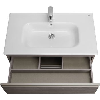 Тумба под раковину Roca The Gap 80 A857406402 подвесная Городской дуб — фото 5, Тумбы под раковину