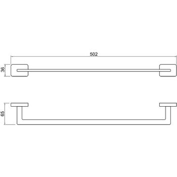 Полотенцедержатель Schein Klimt 9252MB Черный матовый — фото 2, Полотенцедержатели