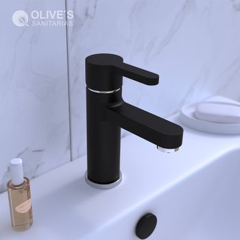 Смеситель для раковины Olive's Torres 17100TRB Черный матовый — фото 2, Смесители для раковины