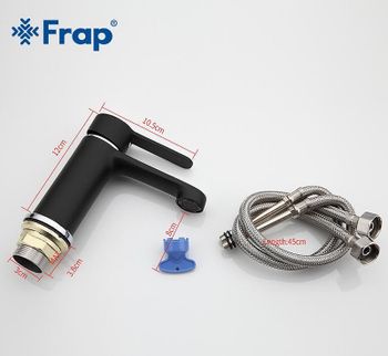 Смеситель для раковины Frap H42 F1042 Черный матовый Хром — фото 6, Смесители для раковины