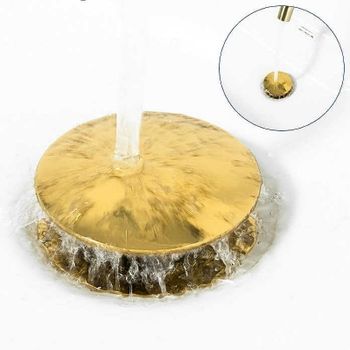 Донный клапан Frap F62-3 click-clack Золото — фото 3, Донные клапаны