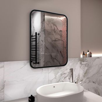 Зеркало Azario Мальта-лофт 60 ФР-00002427 Черное — фото 1, Зеркала в ванную комнату