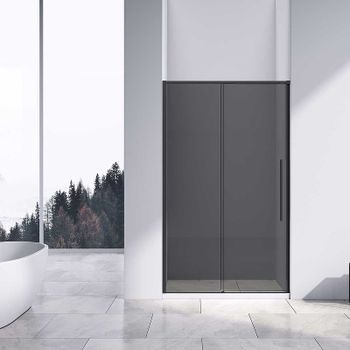 Душевая дверь Vincea Slim-N 130 VDS-4SN130CGB профиль Черный стекло тонированное — фото 1, Раздвижные душевые двери