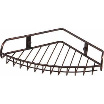 Полка корзина WasserKRAFT Isar K-1711 угловая Темная бронза — фото 1, Полки для ванной и душа