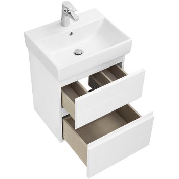 Тумба под раковину Roca Oleta 50 A857638806 подвесная Белый глянец — фото 3, Тумбы под раковину