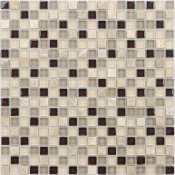 Мозаика Caramelle mosaic Naturelle 4 мм Island 30,5x30,5 см — фото 1, Мозаика