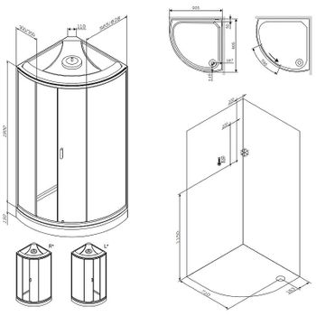 Душевая кабина AM.PM X-Joy 90х90 W88C-401-090WT без гидромассажа — фото 6, Душевые кабины