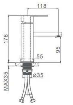 Смеситель для раковины Frap H805 F10805 Нержавеющая сталь — фото 11, Смесители для раковины