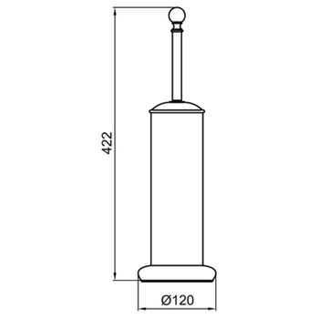 Ершик для унитаза Webert Karenina KA501302065 Бронза — фото 2, Ершики для унитаза