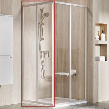 Душевая дверь Ravak Supernova SRV2-90 195 S 14V70UO2Z1 профиль Сатин стекло Transparent — фото 1, Раздвижные душевые двери