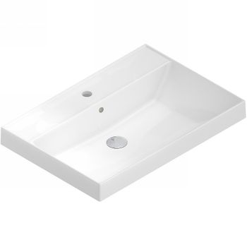 Раковина Kerama Marazzi Cubo 70 CU.wb.70 Белая глянцевая — фото 1, Раковины встраиваемые сверху