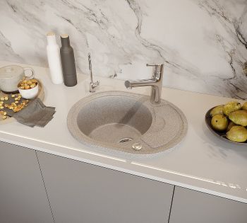 Кухонная мойка Domaci Бьелла DMC-18K DMC-18K-310 Серая — фото 2, Кухонные мойки