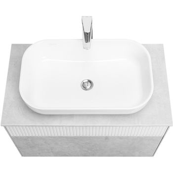 Тумба под раковину Aquaton Марбл 80 1A276201MH4C0 подвесная Слэйт Белый матовый — фото 19, Тумбы под раковину