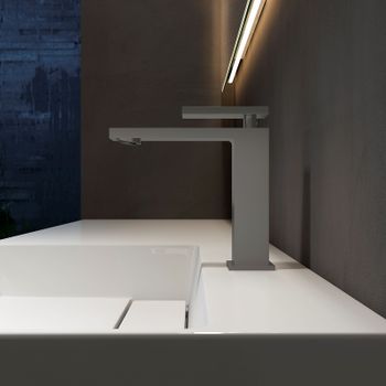 Смеситель для раковины Vincea Dice VBF-2DS1GM Вороненая сталь — фото 2, Смесители для раковины