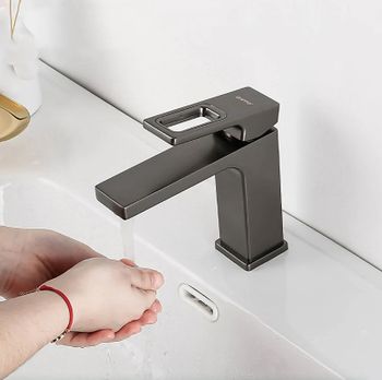 Смеситель для раковины Gappo G17-9 G1017-9 Оружейная сталь — фото 13, Смесители для раковины