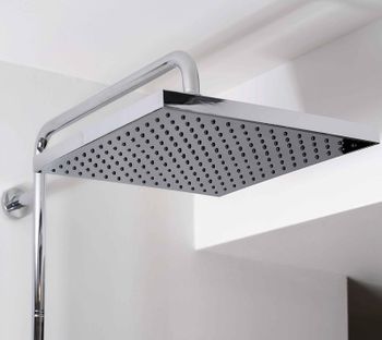 Душевая система Jacob Delafon Atom E26238-CP с термостатом Хром — фото 5, Душевые стойки