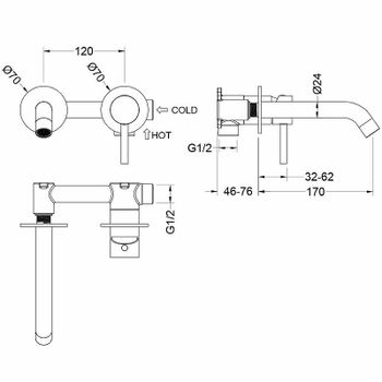 Смеситель для раковины Aquatek Европа AQ1313CR Хром — фото 12, Смесители для раковины