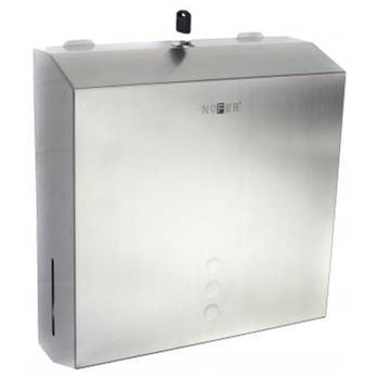 Диспенсер для бумажных полотенец Nofer 04006.S Матовая нержавеющая сталь — фото 2, Диспенсеры бумажных полотенец